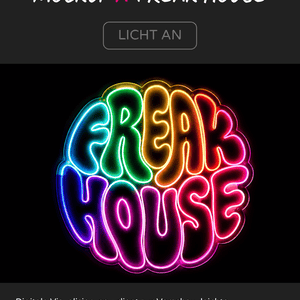 Individuelles LED-Neonschild ‘FREAK HOUSE'