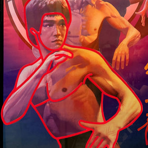 Individuelles LED-Neonschild BRUCE LEE Silhouette 