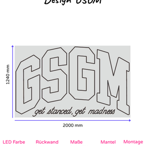 Individuelles LED-Neonschild 'GSGM'