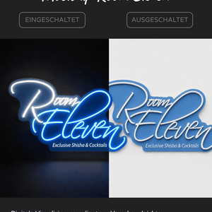 Individuelles LED-Neonschild 'Room Eleven'
