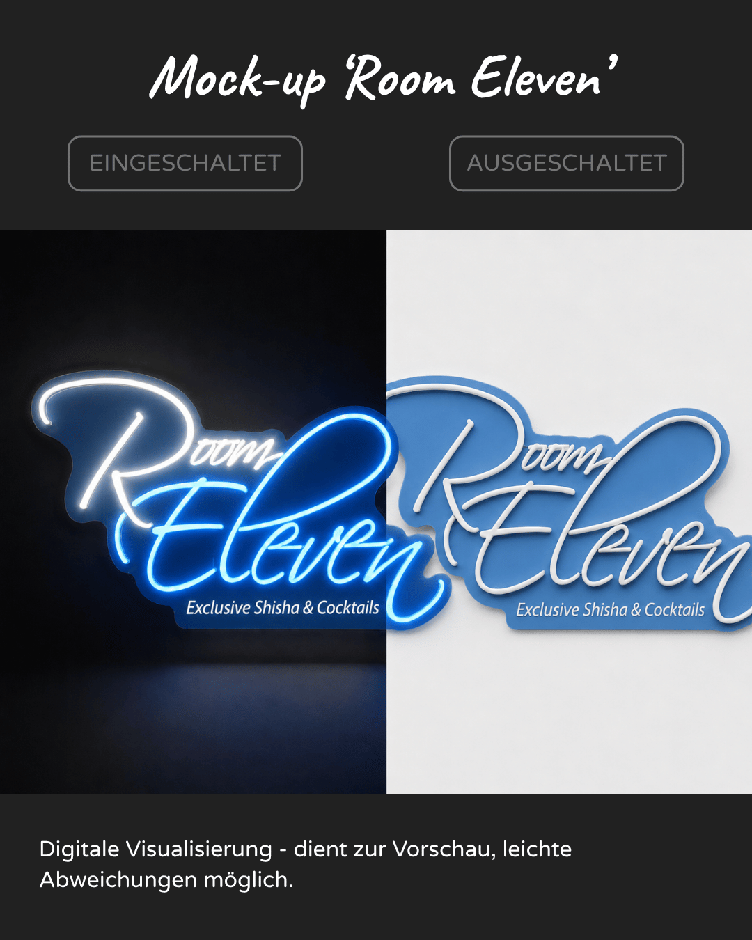 Individuelles LED-Neonschild 'Room Eleven'