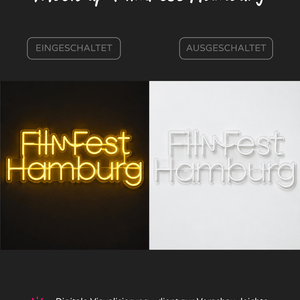 Individuelles LED-Neonschild 'FilmFest Hamburg'