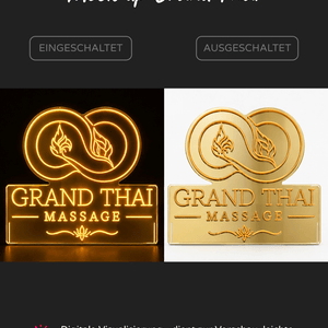 Individuelles LED-Neonschild 'Grand Thai Massage'