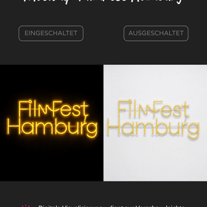 Individuelles LED-Neonschild 'FilmFest Hamburg'