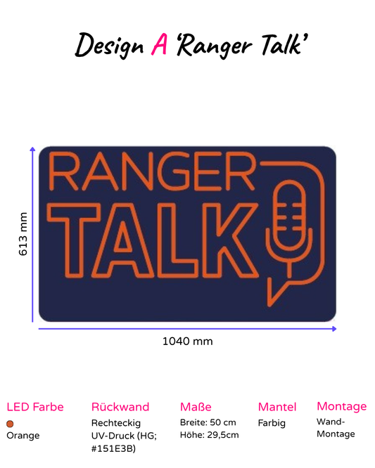 Individuelles LED-Neonschild 'Ranger Talk'