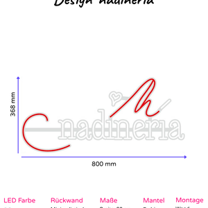 Individuelles LED-Neonschild 'nadineria'