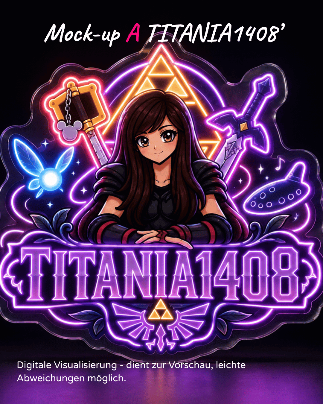 Individuelles LED-Neonschild 'TITANIA1408'