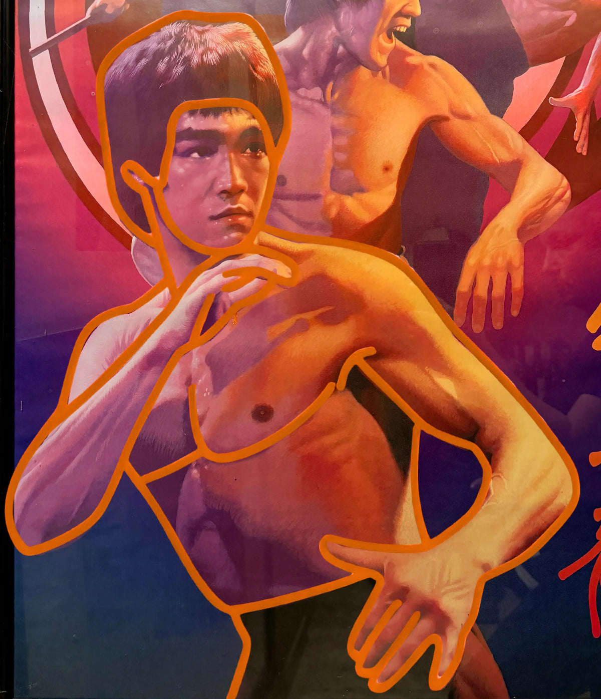 Individuelles LED-Neonschild BRUCE LEE Silhouette 