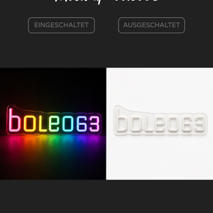 Individuelles LED-Neonschild 'bole063'
