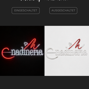 Individuelles LED-Neonschild 'nadineria'