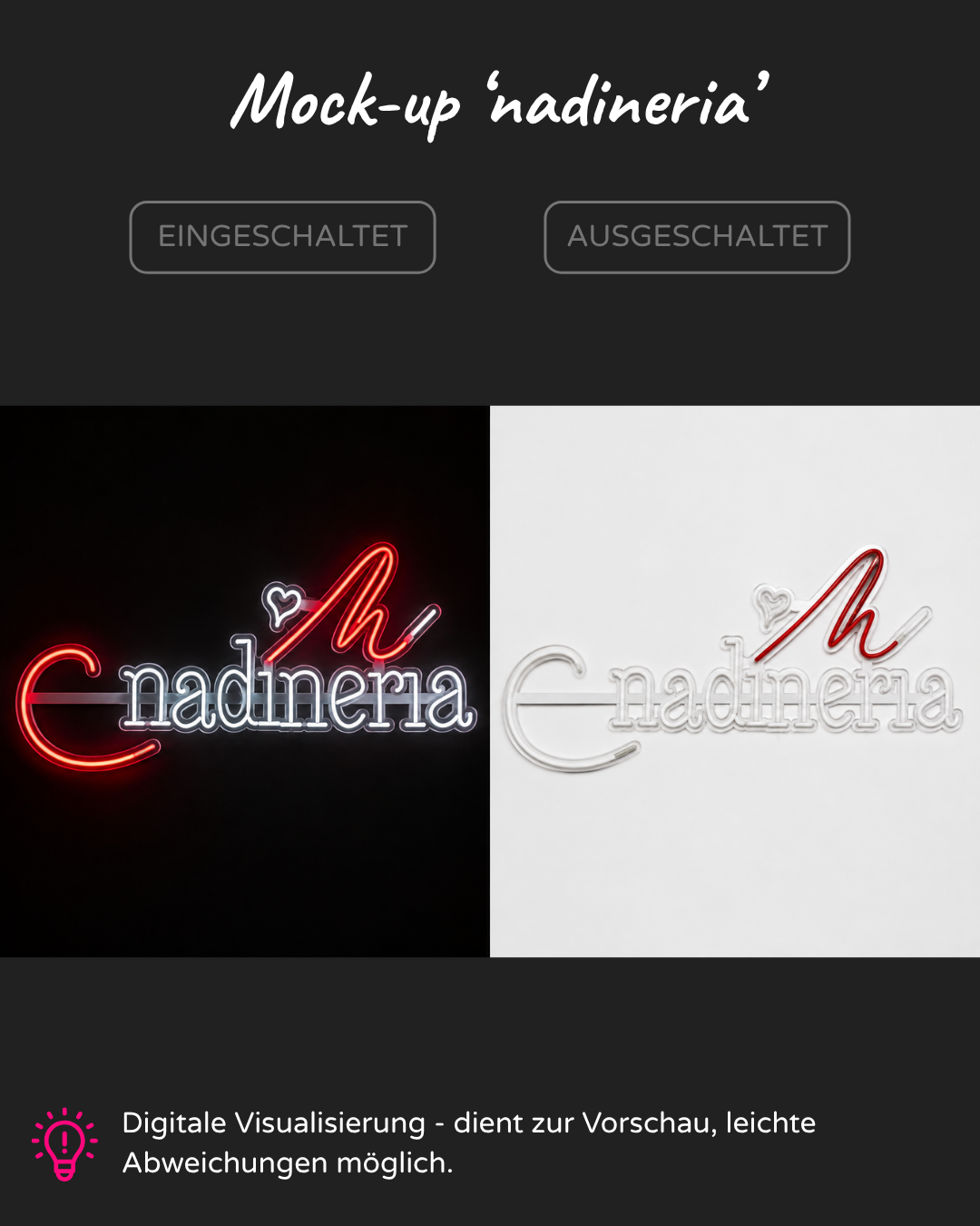 Individuelles LED-Neonschild 'nadineria'