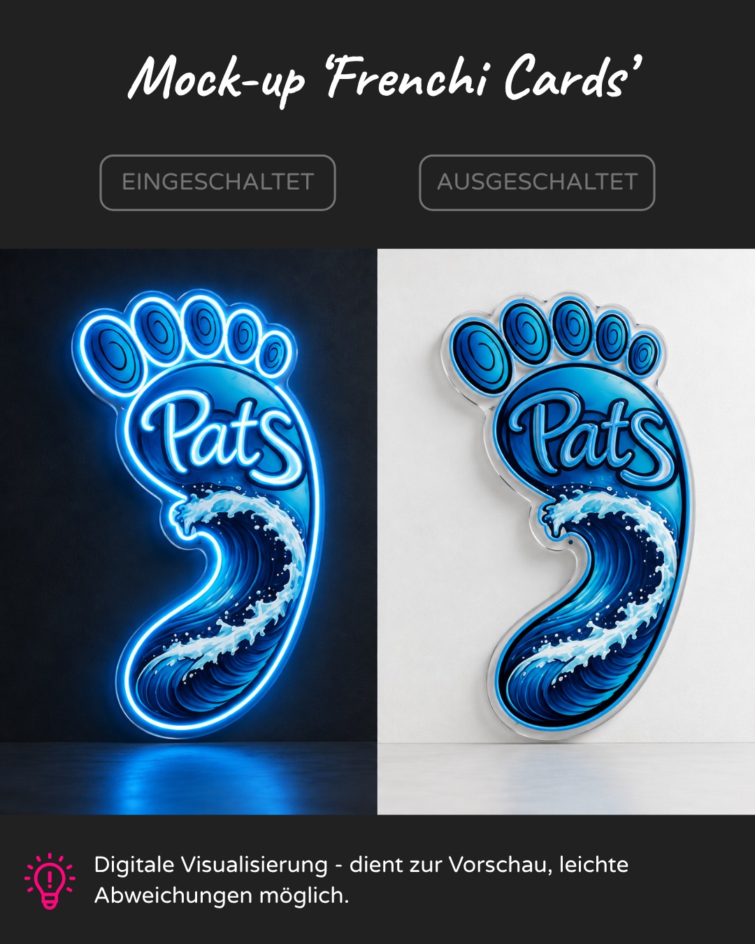 Individuelles LED-Neonschild 'Pats'