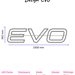 Individuelles LED-Neonschild 'EVO'