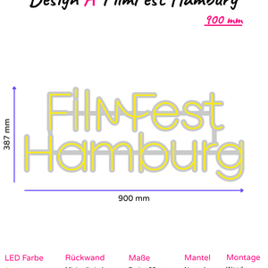 Individuelles LED-Neonschild 'FilmFest Hamburg'