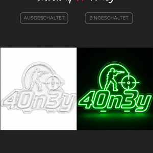 Individuelles LED-Neonschild '40n3y'