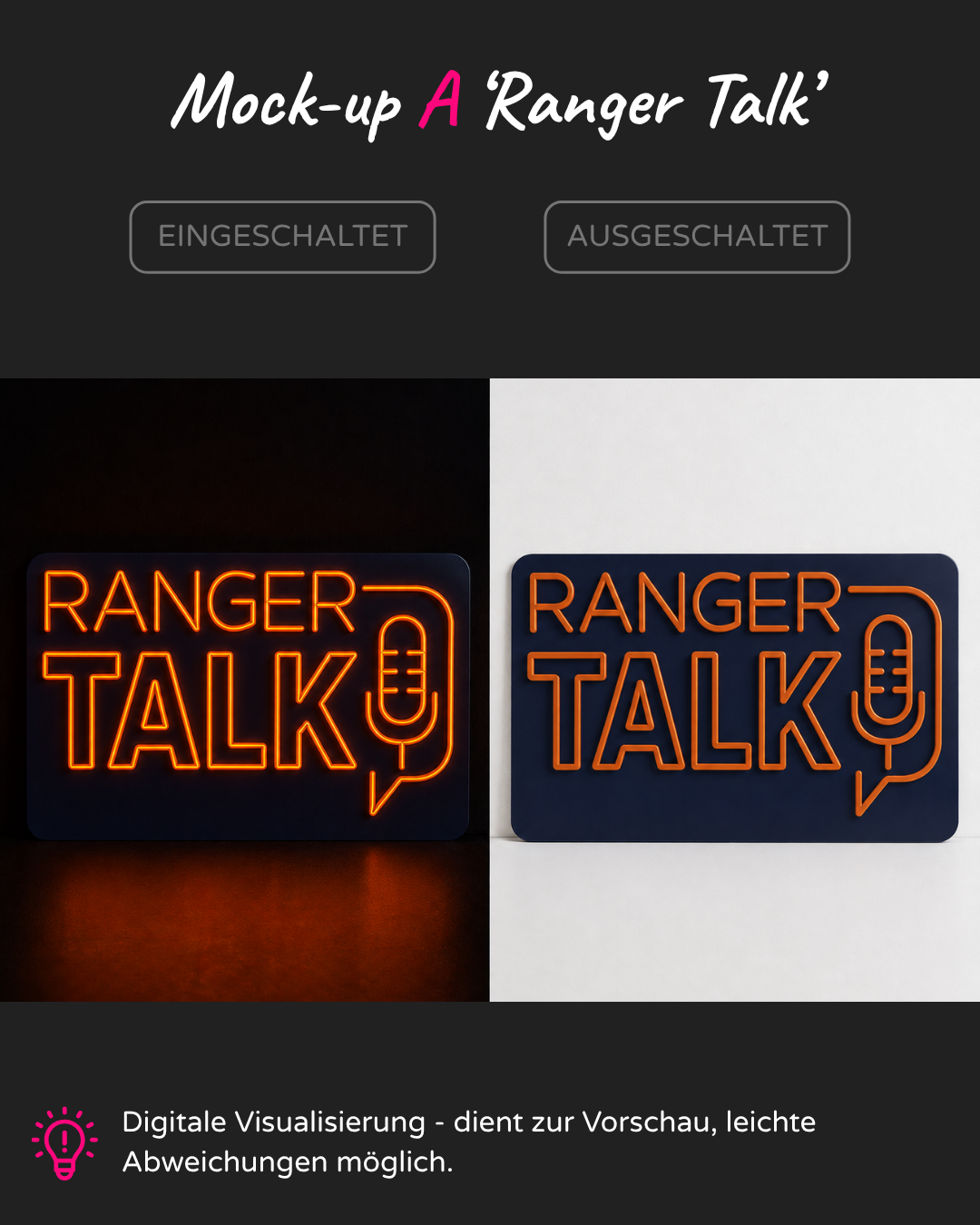 Individuelles LED-Neonschild 'Ranger Talk'