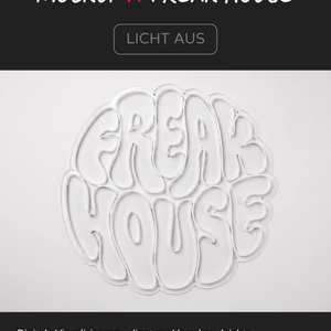 Individuelles LED-Neonschild ‘FREAK HOUSE'