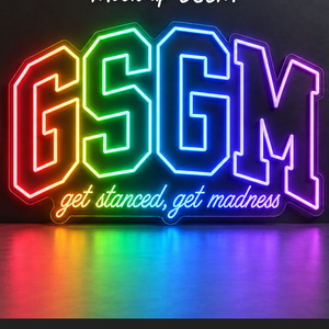 Individuelles LED-Neonschild 'GSGM'