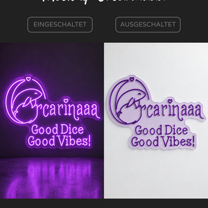 Individuelles LED-Neonschild 'Orcarinaaa'