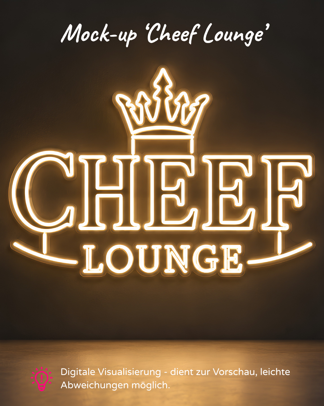 Individuelles LED-Neonschild 'Cheef Lounge'
