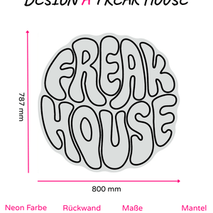 Individuelles LED-Neonschild ‘FREAK HOUSE'