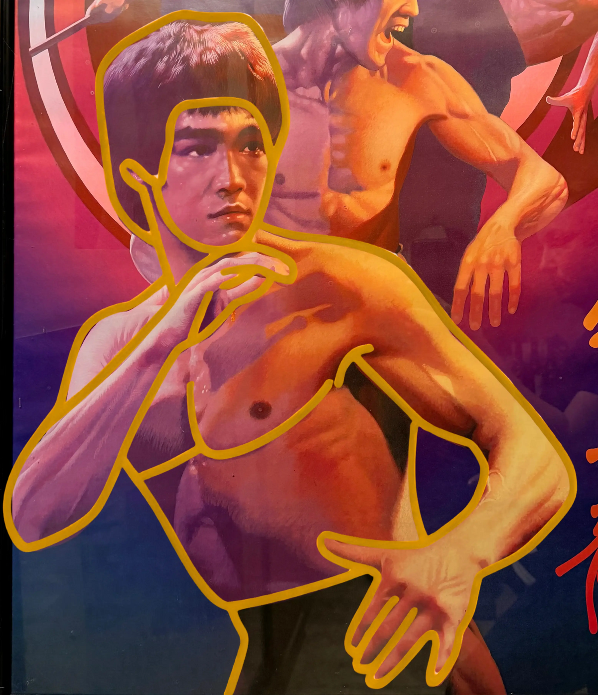 Individuelles LED-Neonschild BRUCE LEE Silhouette 