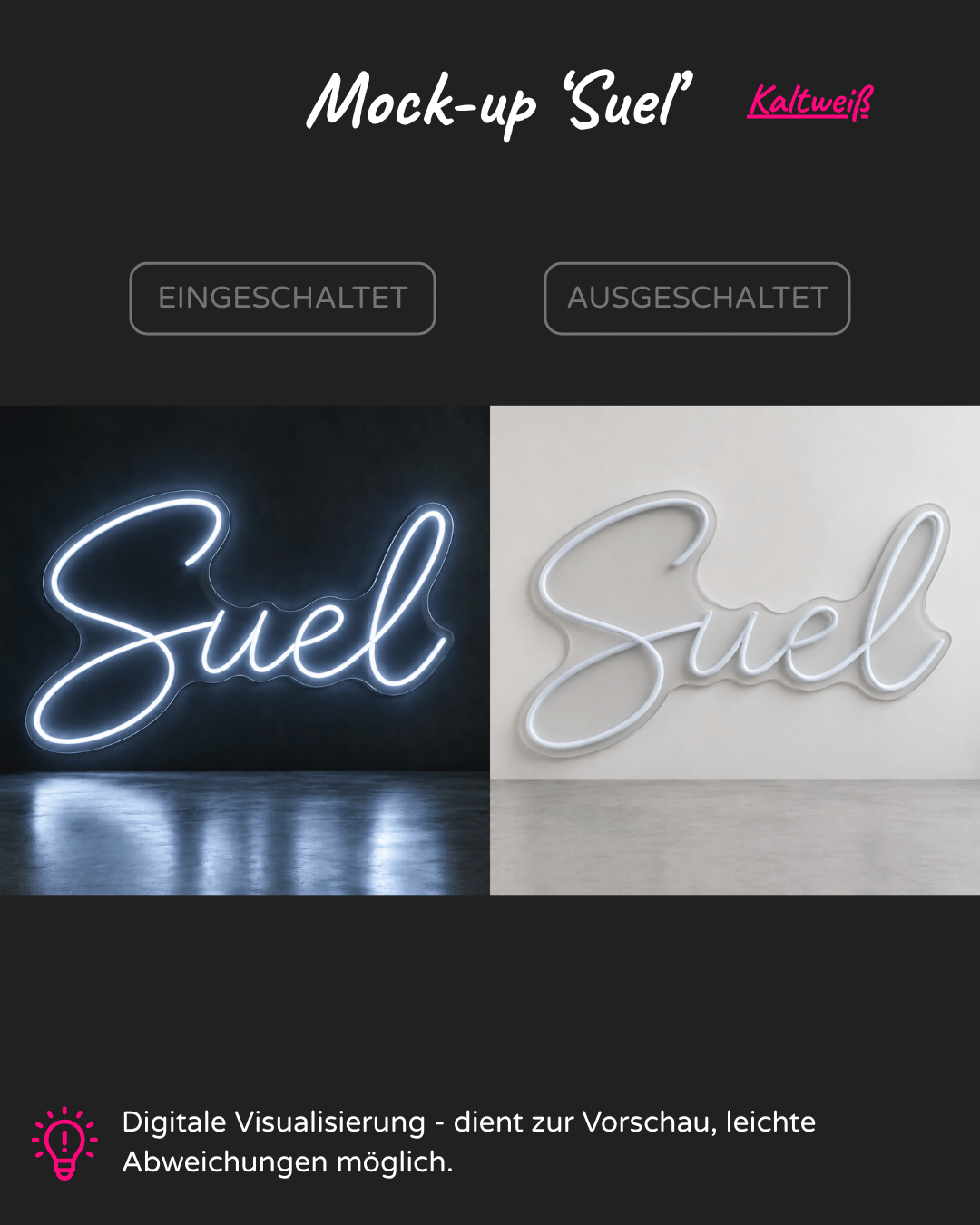 Individuelles LED-Neonschild 'Suel'