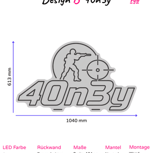 Individuelles LED-Neonschild '40n3y'