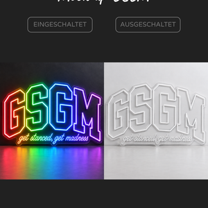 Individuelles LED-Neonschild 'GSGM'