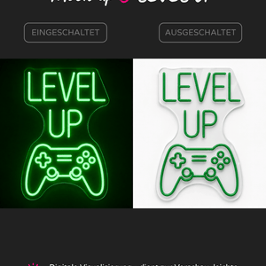 Individuelles LED-Neonschild 'LEVEL UP'