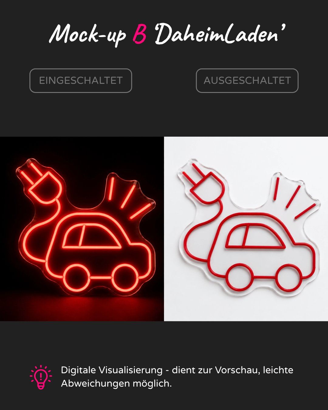 Individuelles LED-Neonschild 'DaheimLaden'