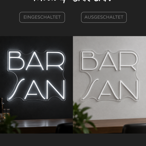 Individuelles LED-Neonschild 'BAR SAN'