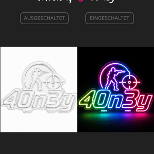 Individuelles LED-Neonschild '40n3y'