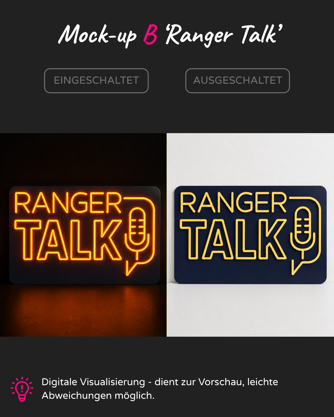 Individuelles LED-Neonschild 'Ranger Talk'