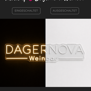 Individuelles LED-Neonschild 'Dagernova Weinbar'