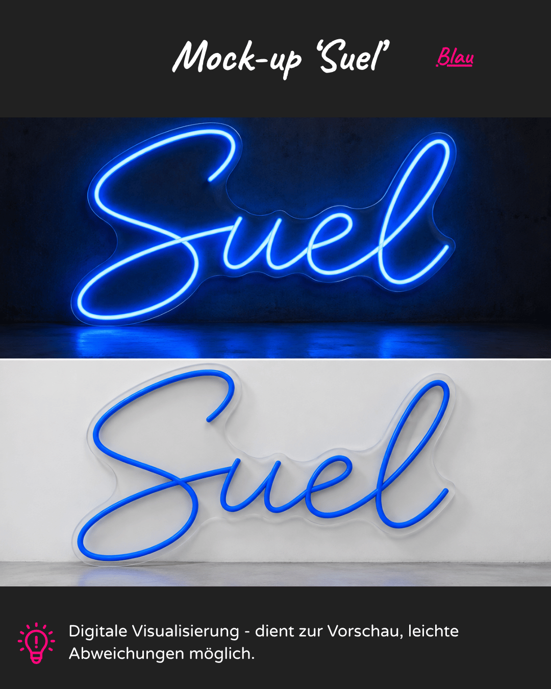 Individuelles LED-Neonschild 'Suel'
