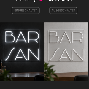 Individuelles LED-Neonschild 'BAR SAN'