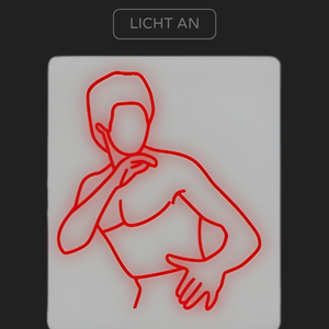 Individuelles LED-Neonschild BRUCE LEE Silhouette 