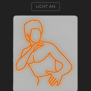 Individuelles LED-Neonschild BRUCE LEE Silhouette 
