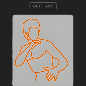 Individuelles LED-Neonschild BRUCE LEE Silhouette 