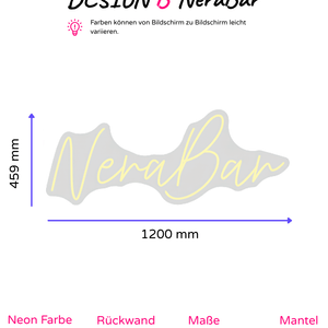 Individuelles LED-Neonschild 'NeraBar'