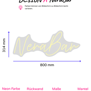 Individuelles LED-Neonschild 'NeraBar'