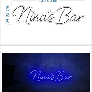 Individuelles LED Neonschild 'Nina's Bar' 