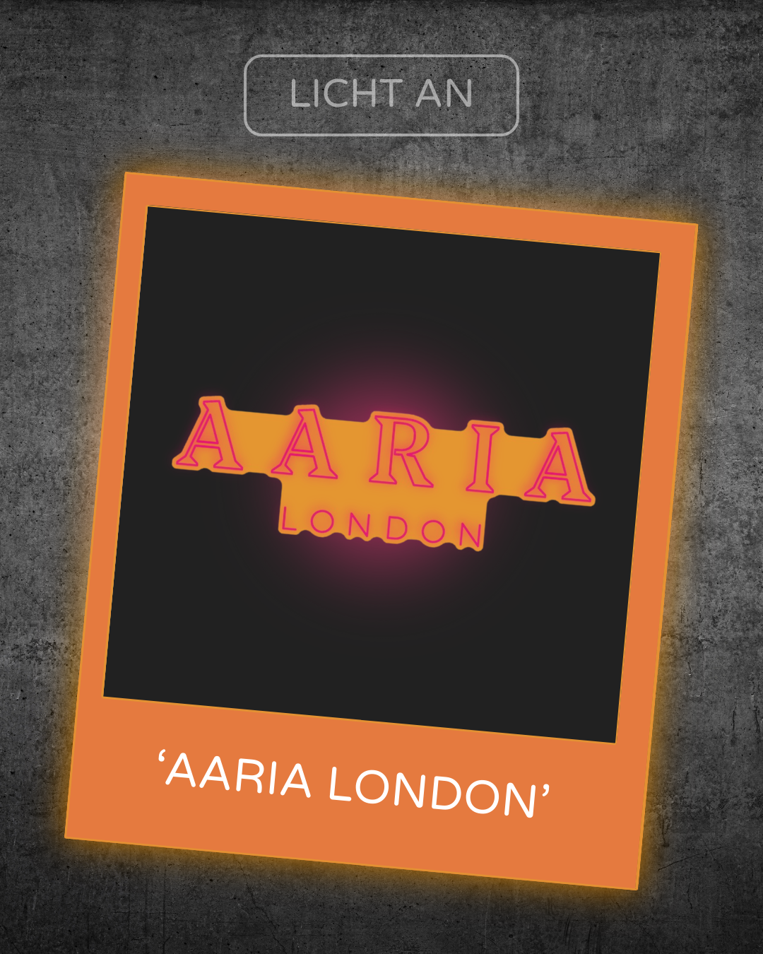 Individuelles LED Neonschild 'AARIA LONDON' 