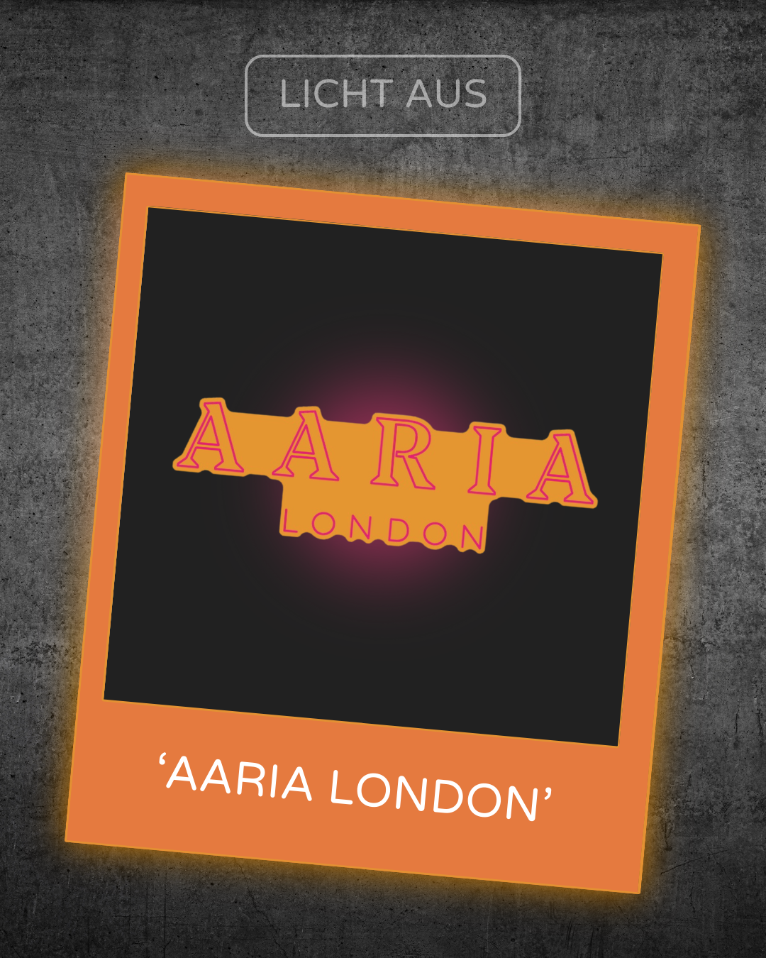 Individuelles LED Neonschild 'AARIA LONDON' 