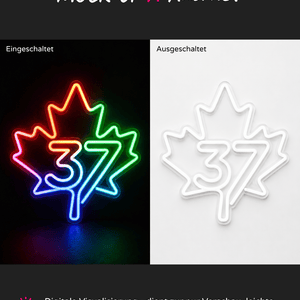 Individuelles LED-Neonschild 'Ahorn37'