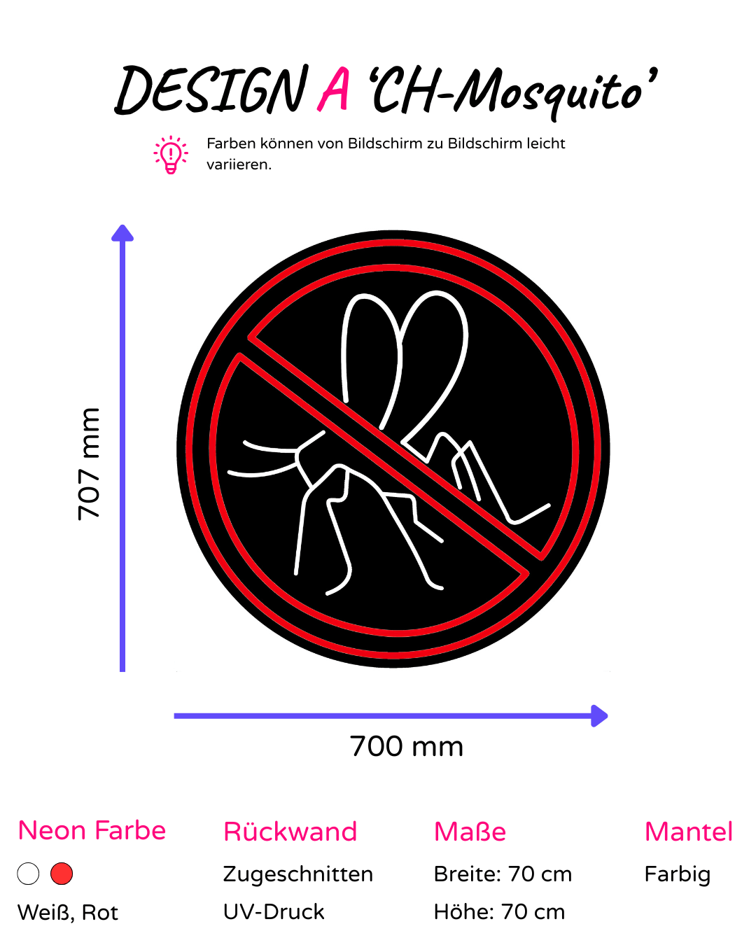 Individuelles LED-Neonschild 'Craghoppers Mosquito'