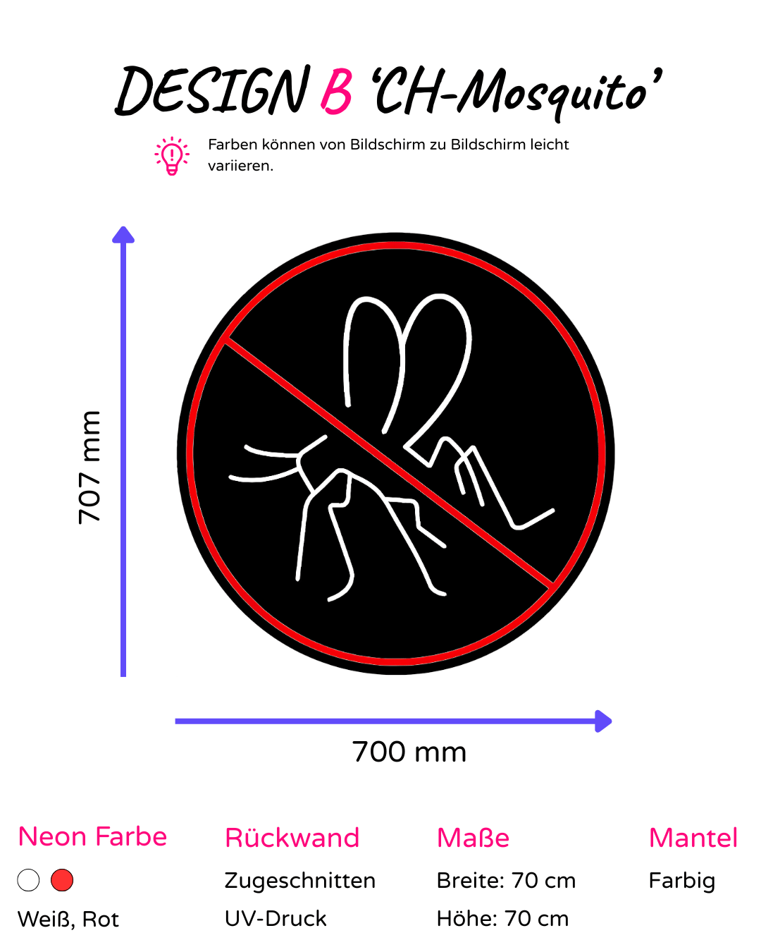 Individuelles LED-Neonschild 'Craghoppers Mosquito'