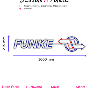 Individuelles LED-Neonschild 'FUNKE'