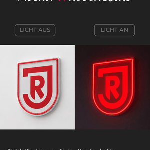 Individuelle LED-Neonschilder ‘Wolfsegg', 'Jahn Regensburg'